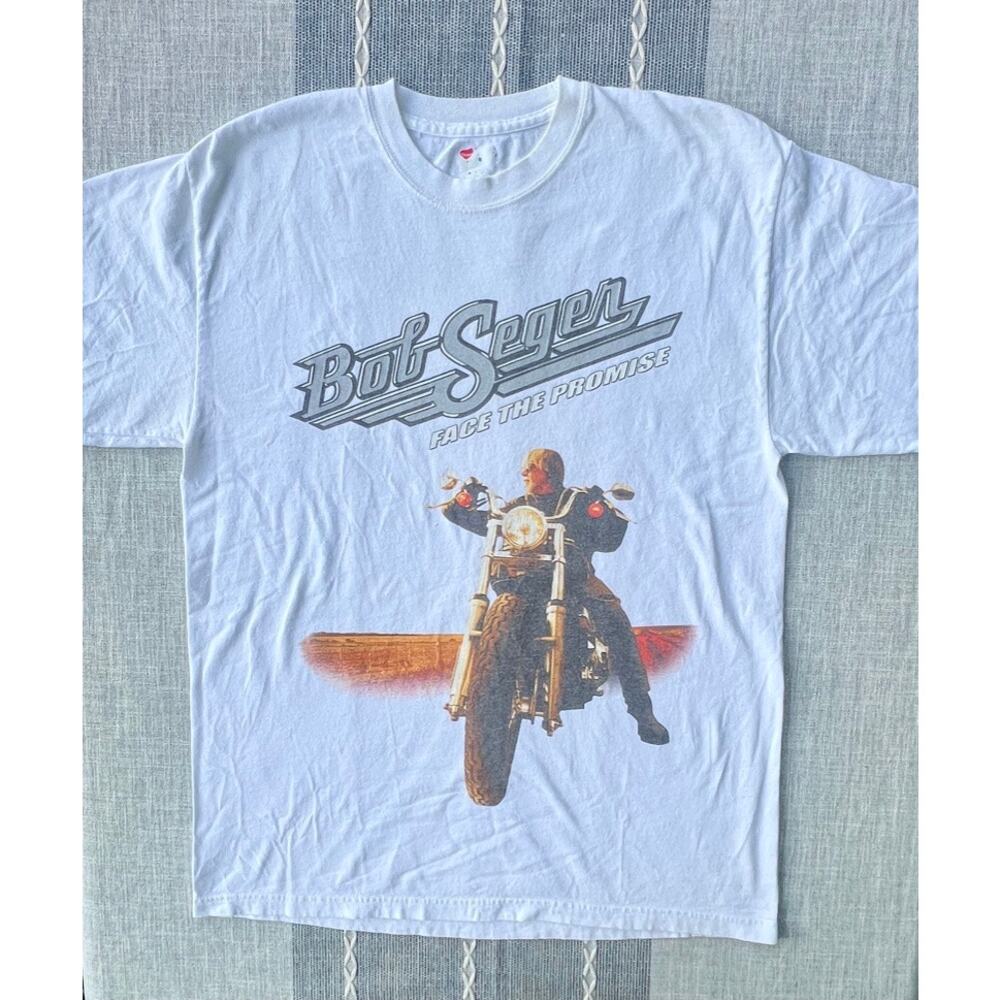 White Y2K Bob Seger 2006 2007 Face The Promise Tour T M Med
